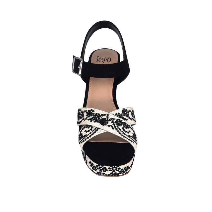Ozella II Embroidered Platform Sandal with Memory Foam