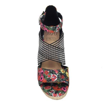 Tizane Platform Wedge Stretch Sandal with Memory Foam