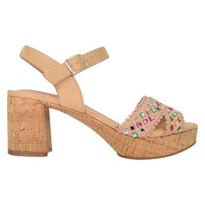 Nicolette Bling Platform Sandal with Memory Foam