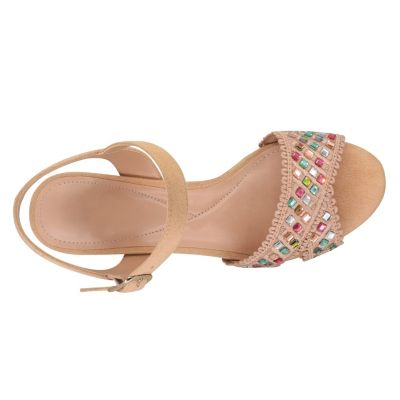 Nicolette Bling Platform Sandal with Memory Foam