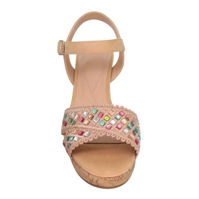 Nicolette Bling Platform Sandal with Memory Foam