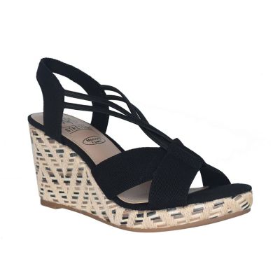 Teshia Stretch Wedge Sandal with Memory Foam