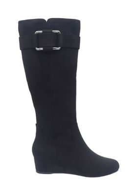 Genia Stretch Wedge Boot with Memory Foam