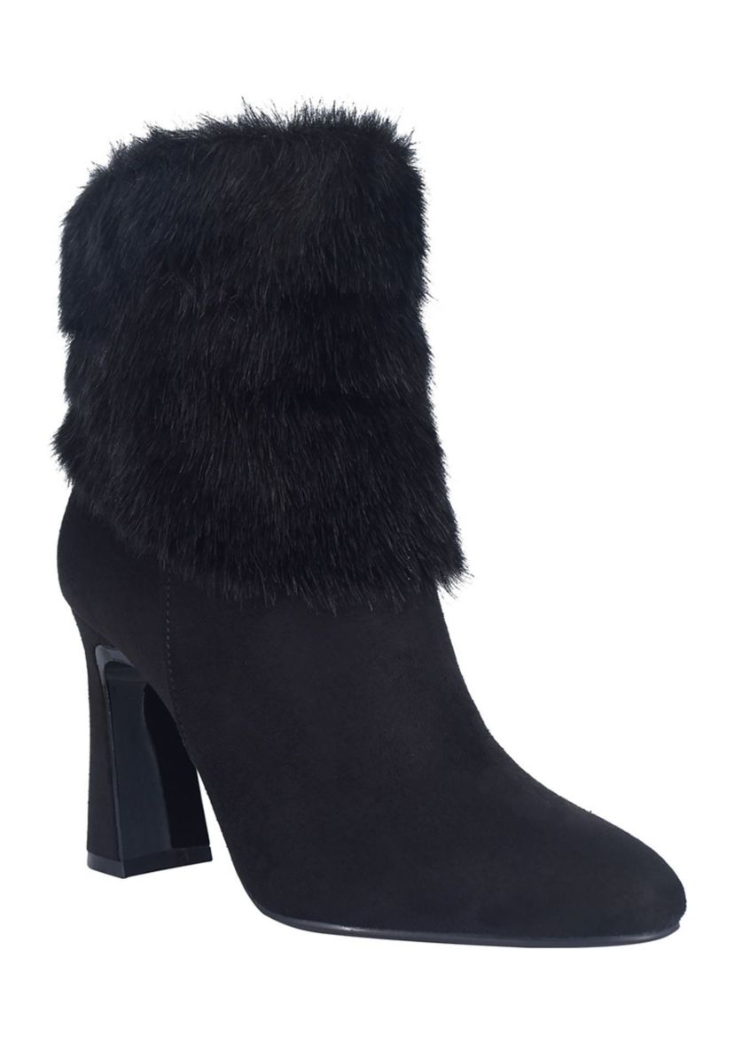 Oritha Fur Cuff Bootie with Memory Foam