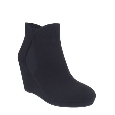 Tadich Platform Wedge Stretch Bootie with Memory Foam