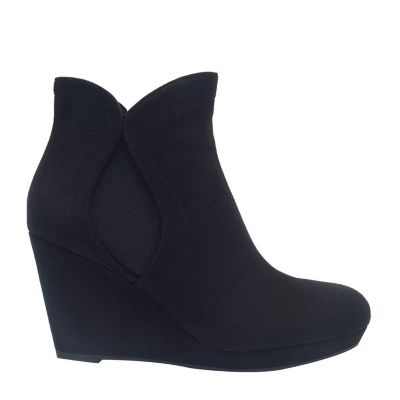 Tadich Platform Wedge Stretch Bootie with Memory Foam