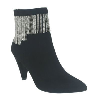 Toledo II Chain Fringe Ankle Boot with Memory Foam