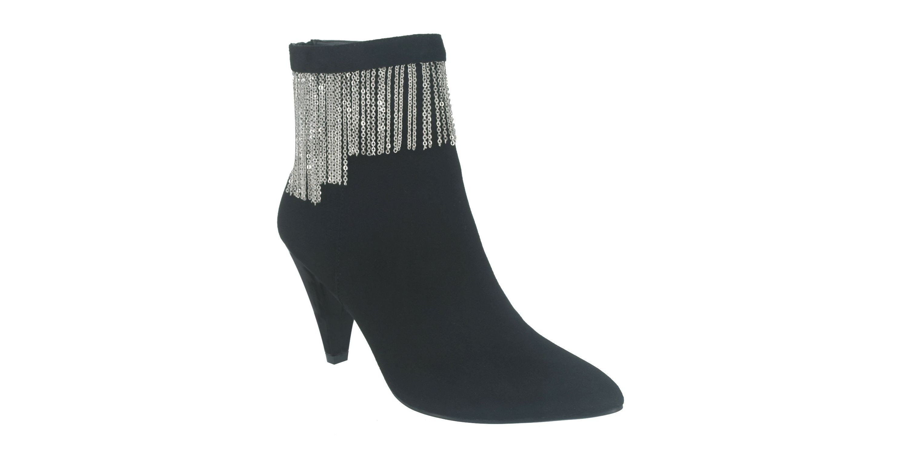 Toledo II Chain Fringe Ankle Boot with Memory Foam