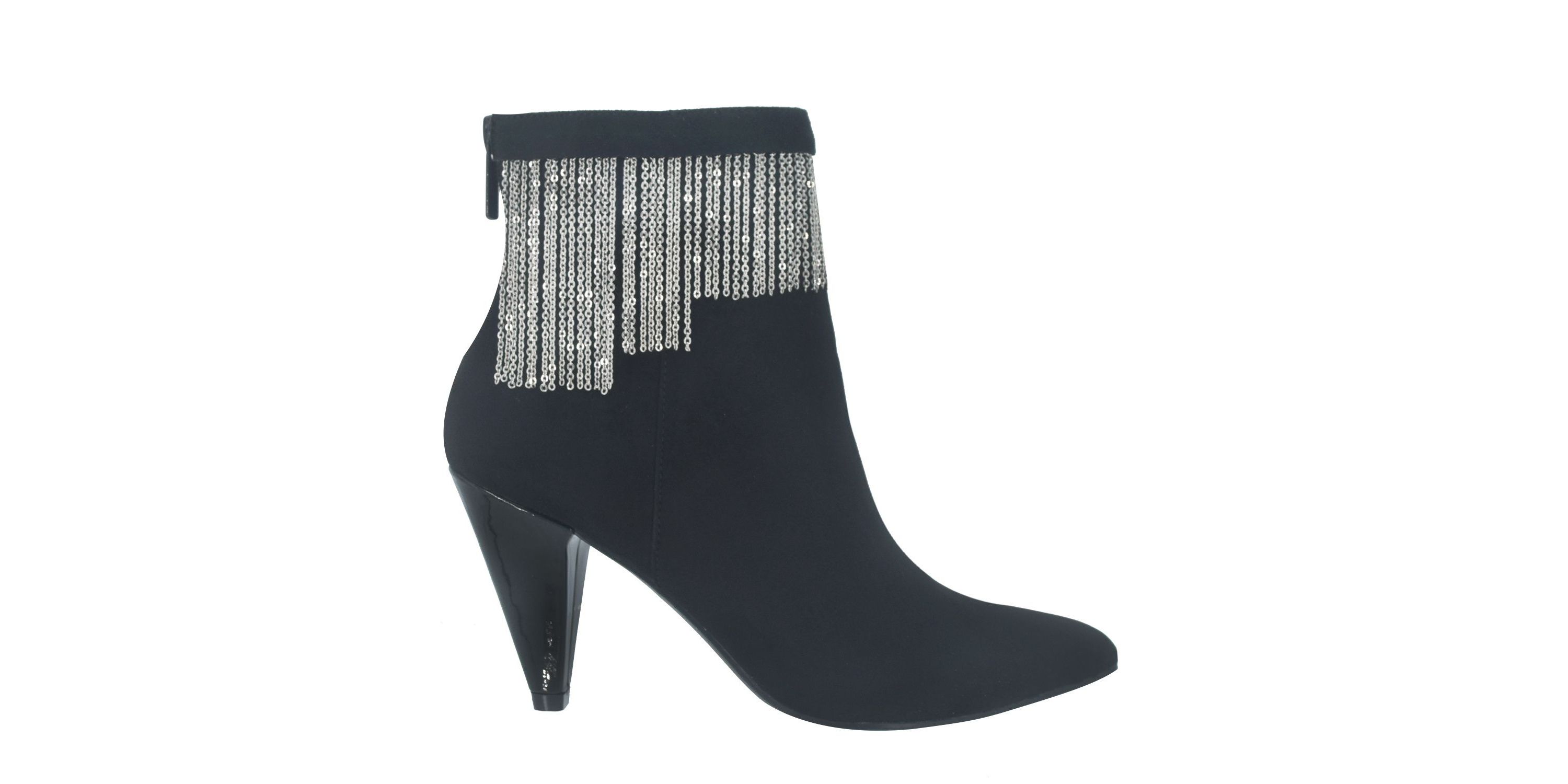 Toledo II Chain Fringe Ankle Boot with Memory Foam