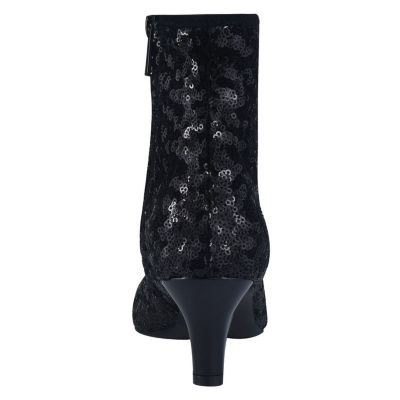 Naja Sequin Stretch Ankle Bootie with Memory Foam