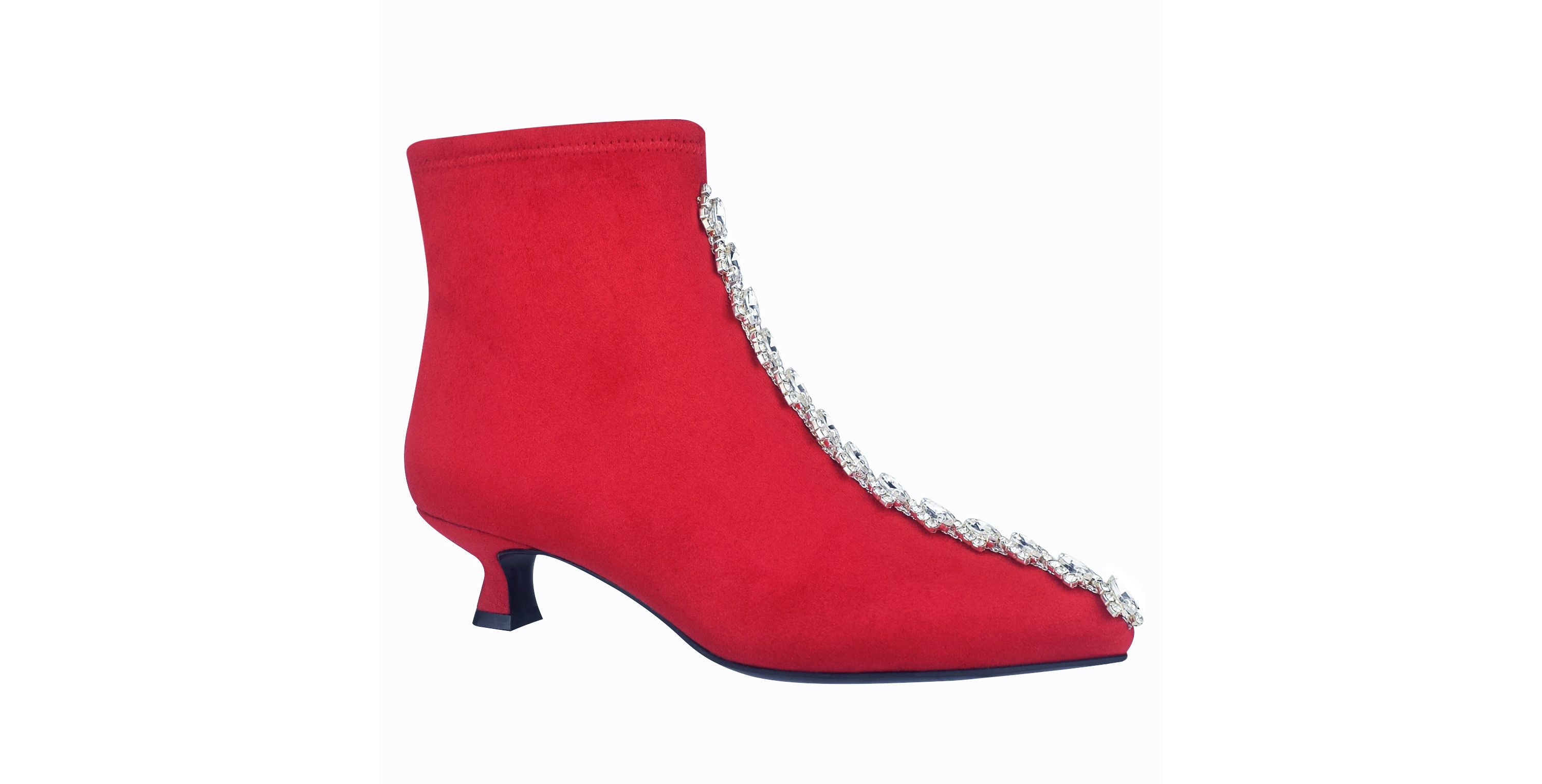 Garda Bling Stretch Ankle Boot with Memory Foam