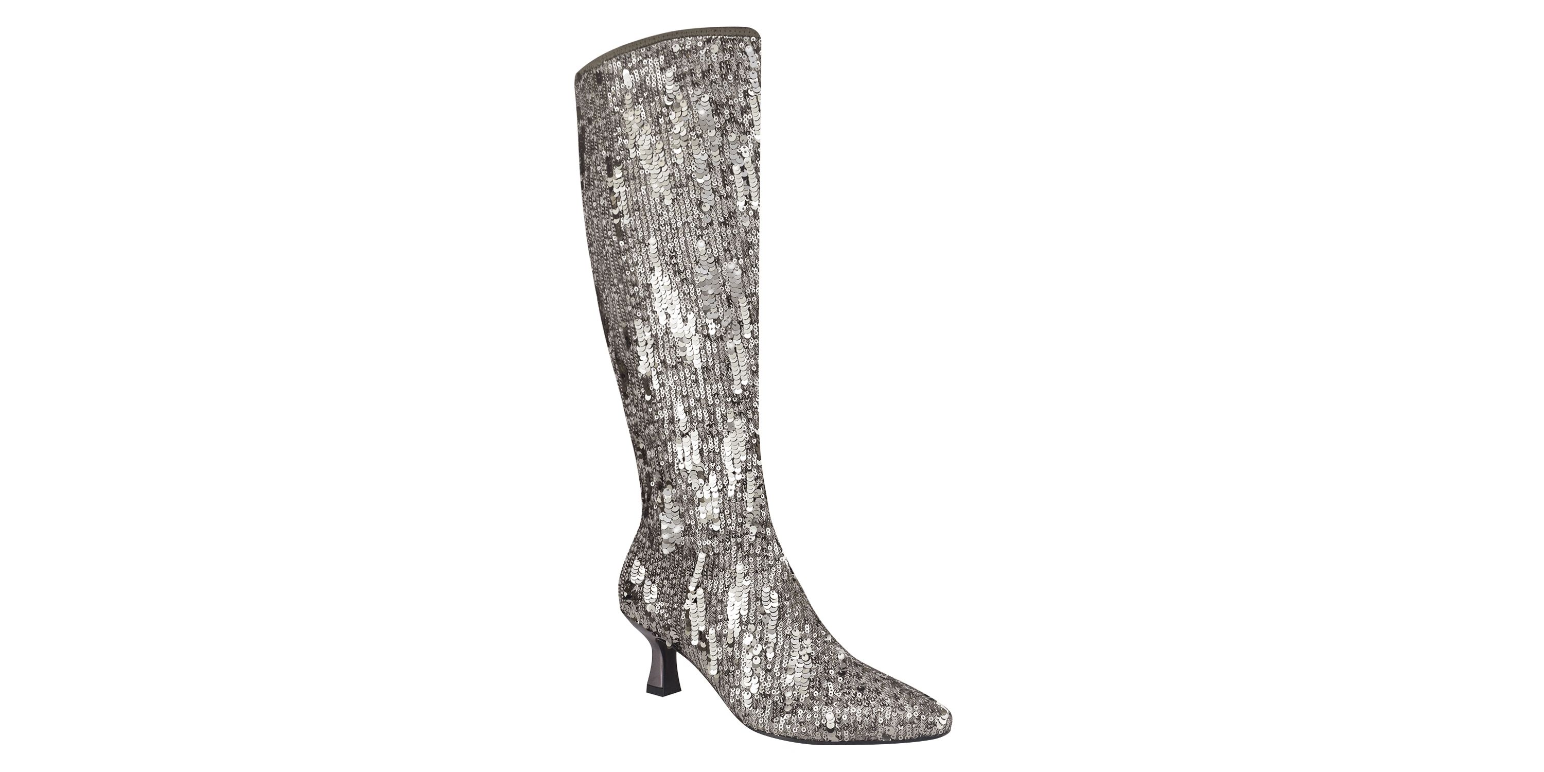 Nyree Stretch Sequin Boot with Memory Foam