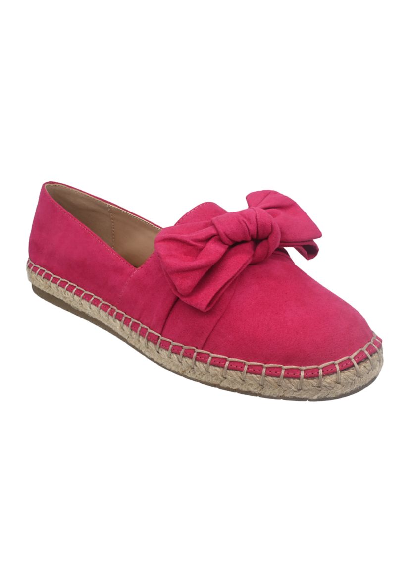 Womens Fiona Bow Espadrille Flats