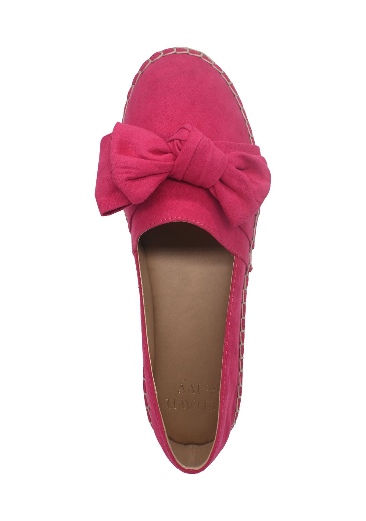 Womens Fiona Bow Espadrille Flats