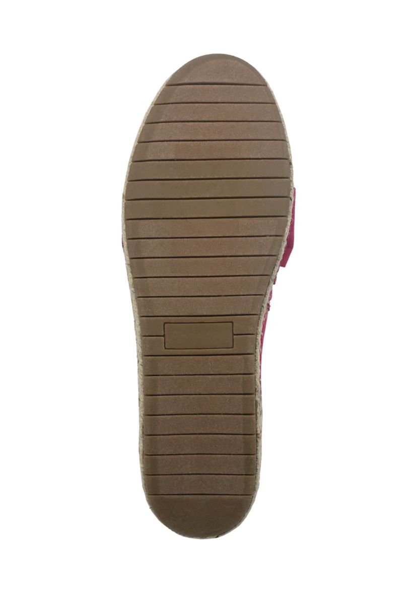 Womens Fiona Bow Espadrille Flats
