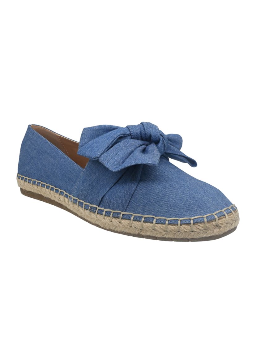 Womens Fiona Bow Espadrille Flats