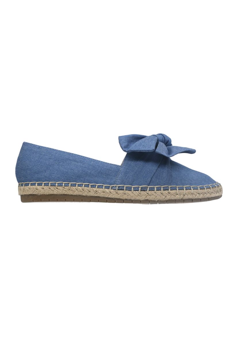 Womens Fiona Bow Espadrille Flats