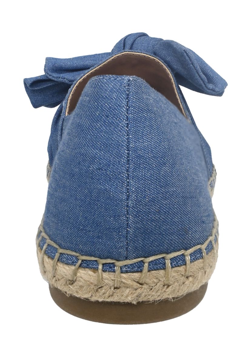 Womens Fiona Bow Espadrille Flats