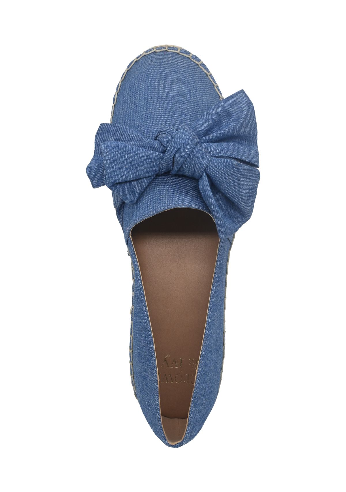 Womens Fiona Bow Espadrille Flats