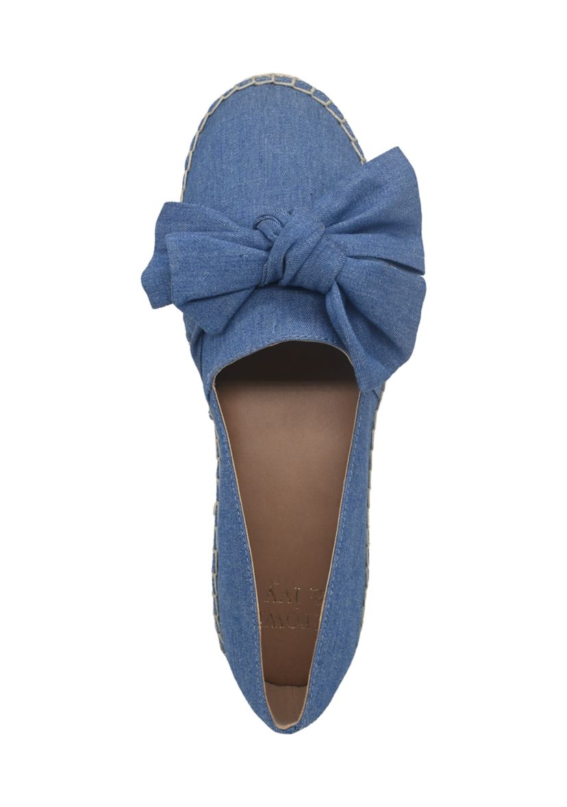 Womens Fiona Bow Espadrille Flats