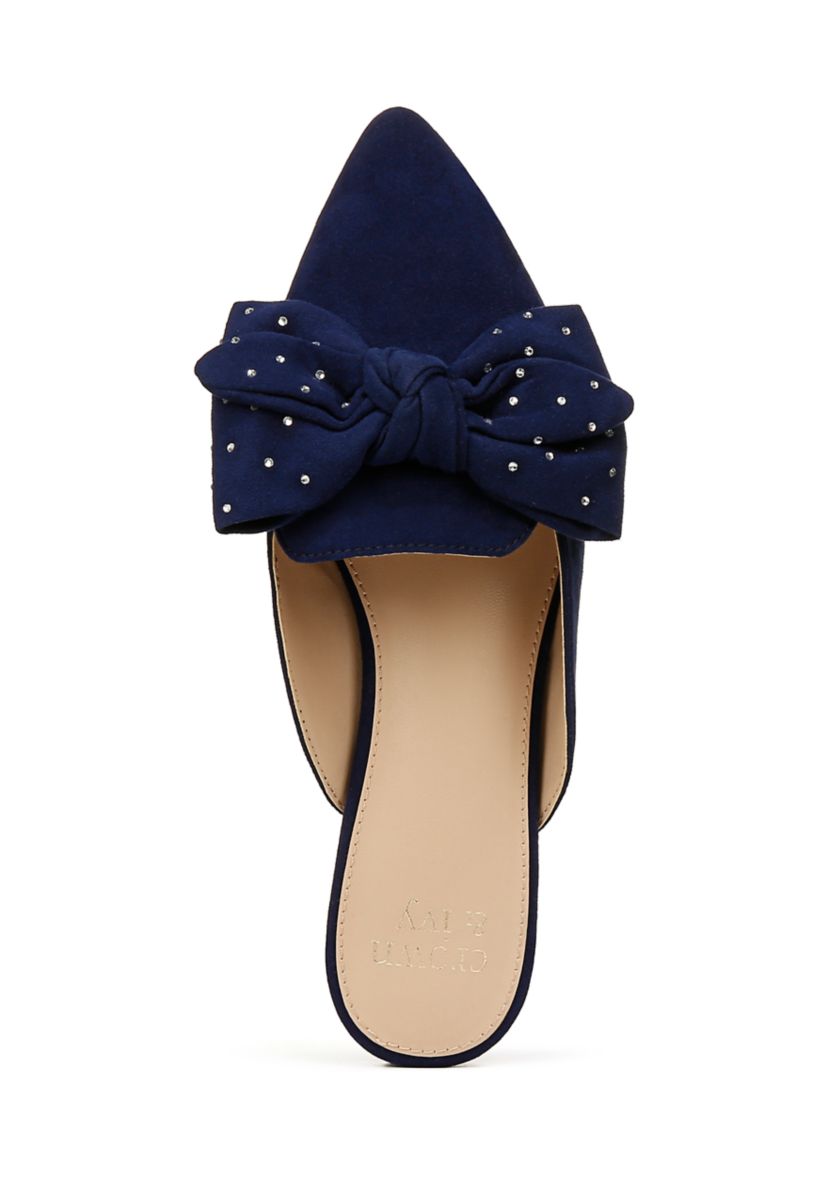 Elise Bow Mule Flats