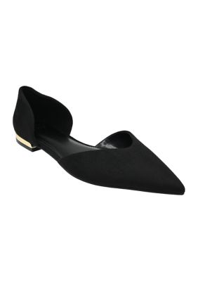 Crown & Ivy Women's Penelope Two Pice Flats, Black, 6M