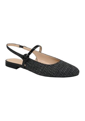 Crown & Ivy Women's Charlotte Sling Back Mary Jane Flats