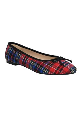 Crown & Ivy Women's Hyacinth Embellished Ballet Flats, Red, 6.5M