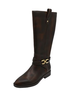 Crown & Ivy Women's Mckay Riding Boots, Dark Brown, 11M
