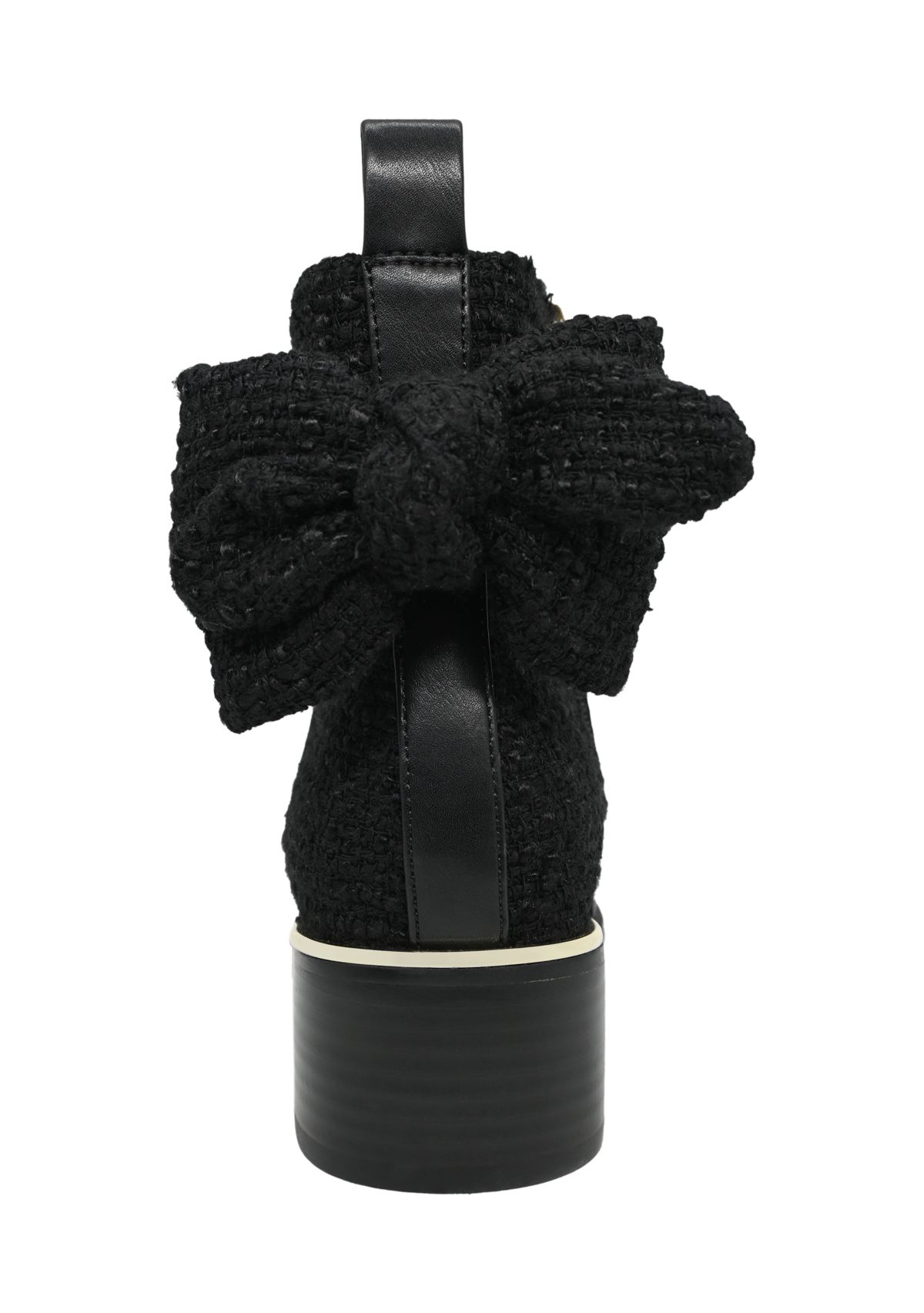 Cindy Bow Block Heel Booties