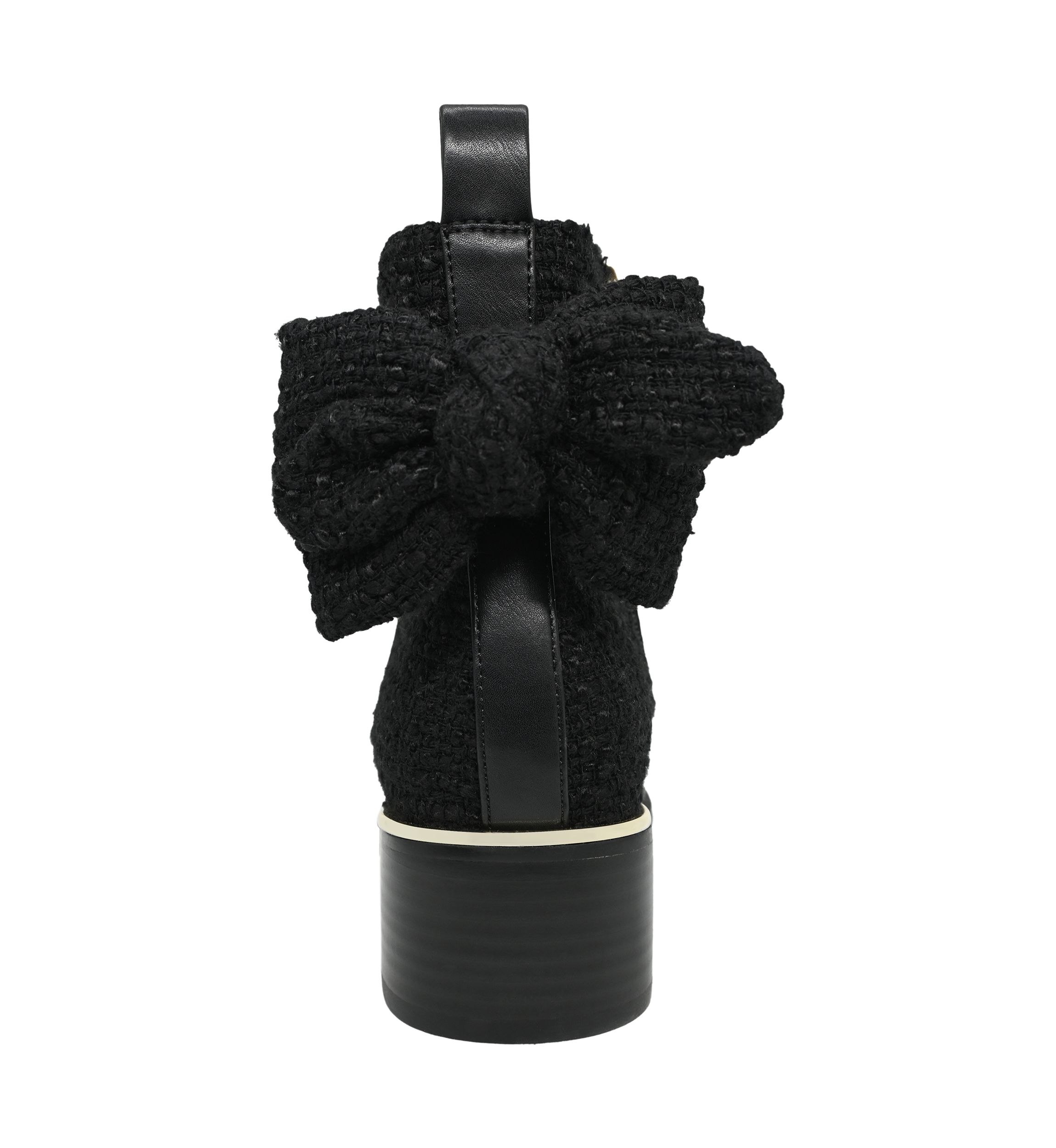 Cindy Bow Block Heel Booties
