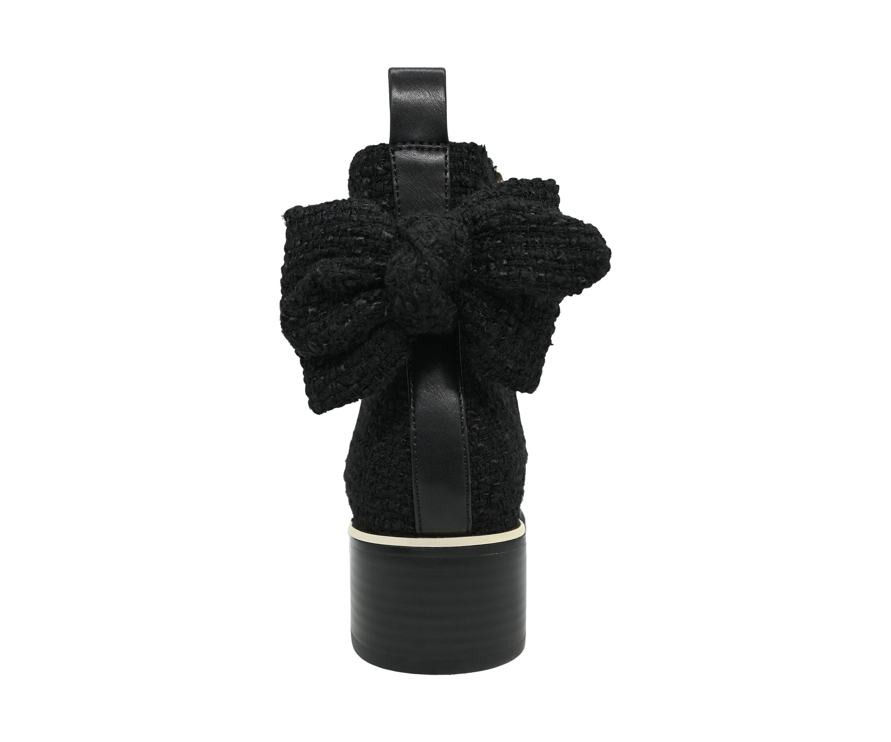 Cindy Bow Block Heel Booties