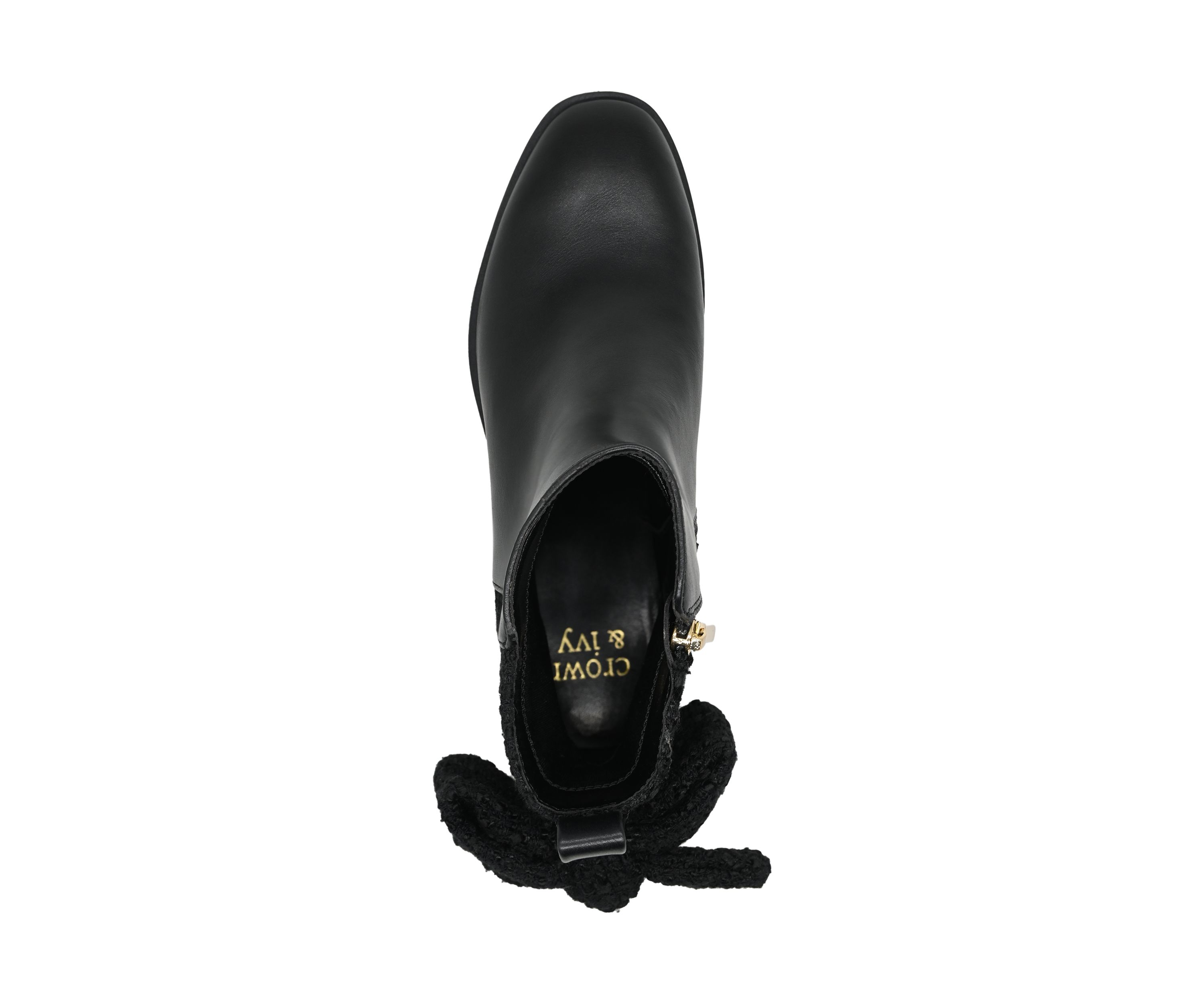 Cindy Bow Block Heel Booties