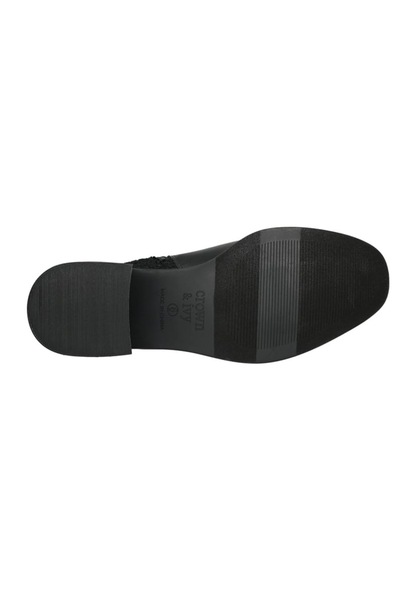 Cindy Bow Block Heel Booties
