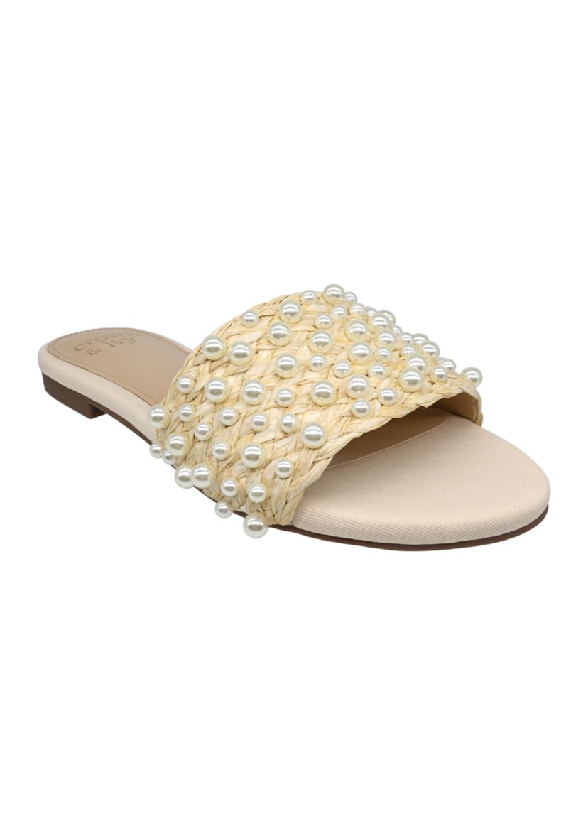 Womens Christa One Band Slide Sandals