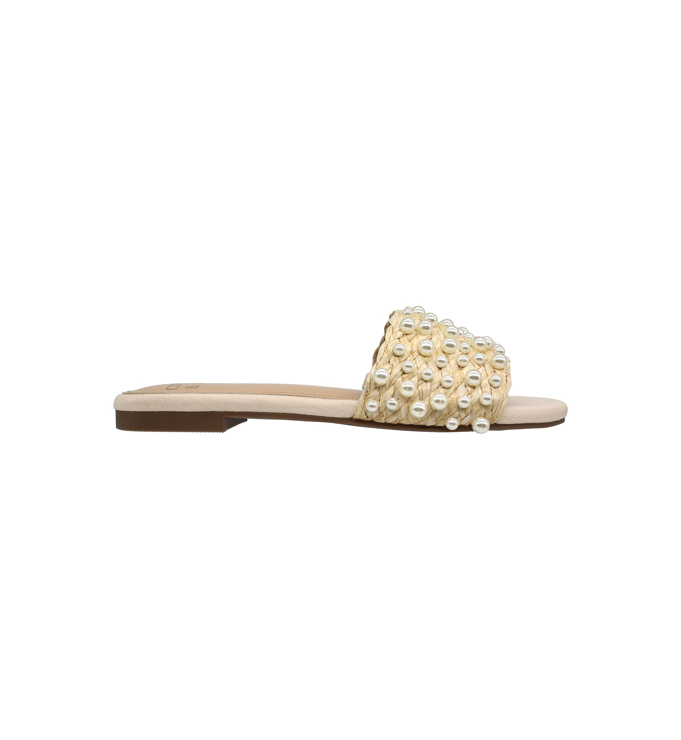 Womens Christa One Band Slide Sandals