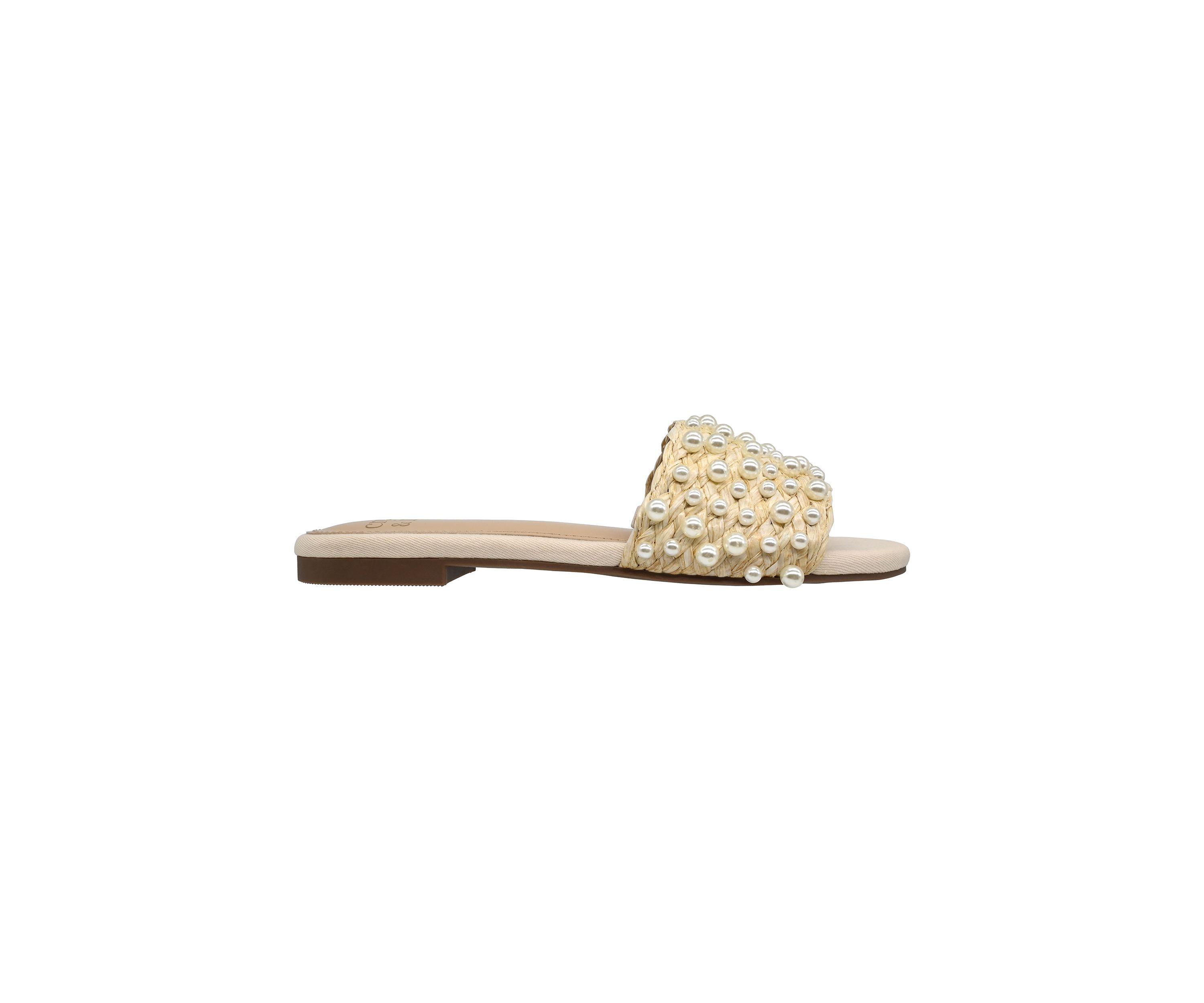Womens Christa One Band Slide Sandals