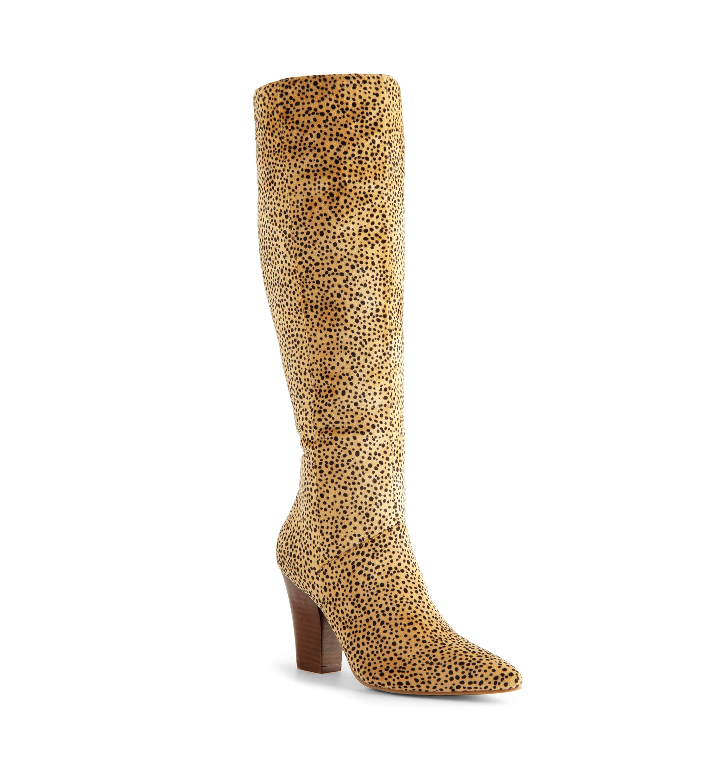 Azalea Cheetah Heel Boots