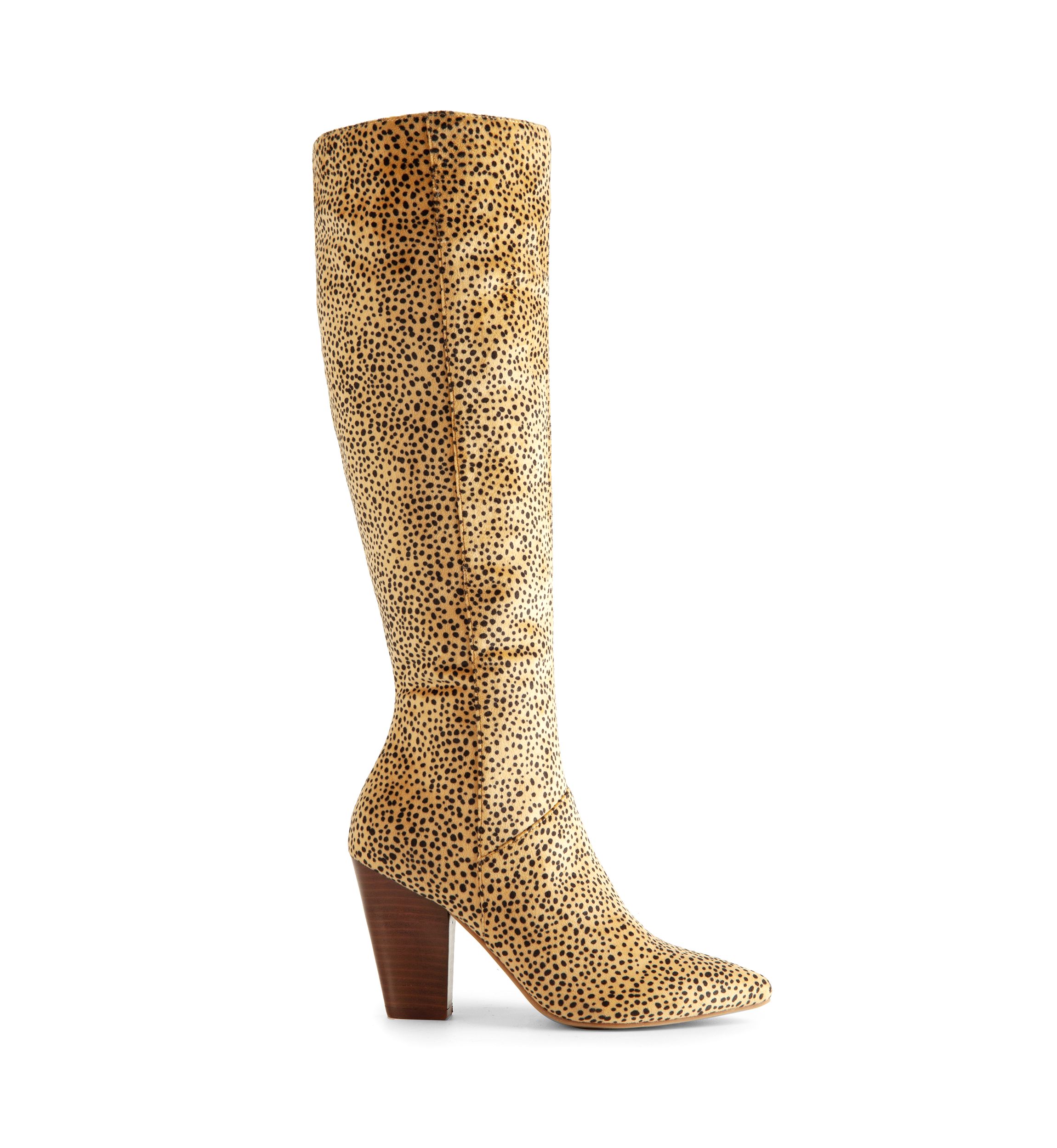 Azalea Cheetah Heel Boots
