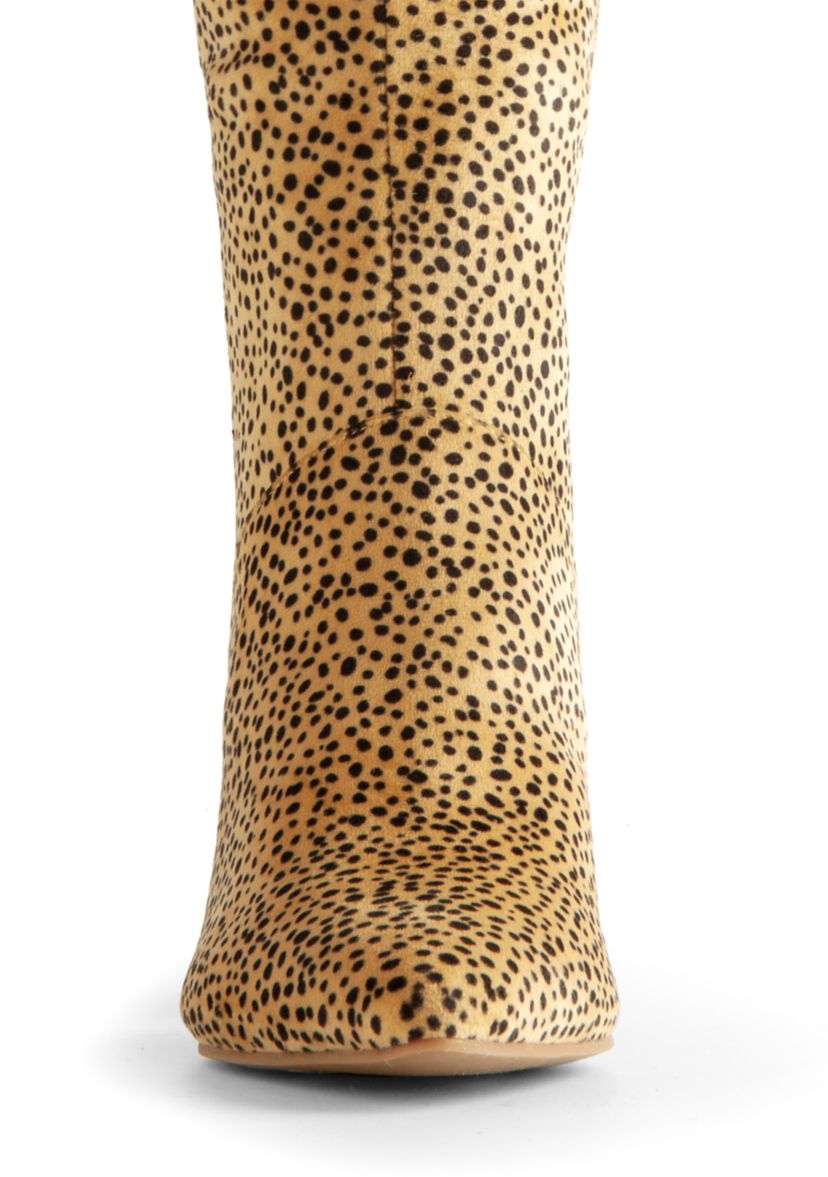 Azalea Cheetah Heel Boots