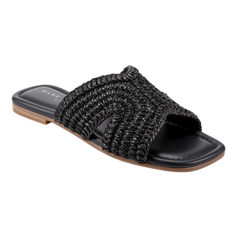 Narda Sqaure Toe Flat Sandals