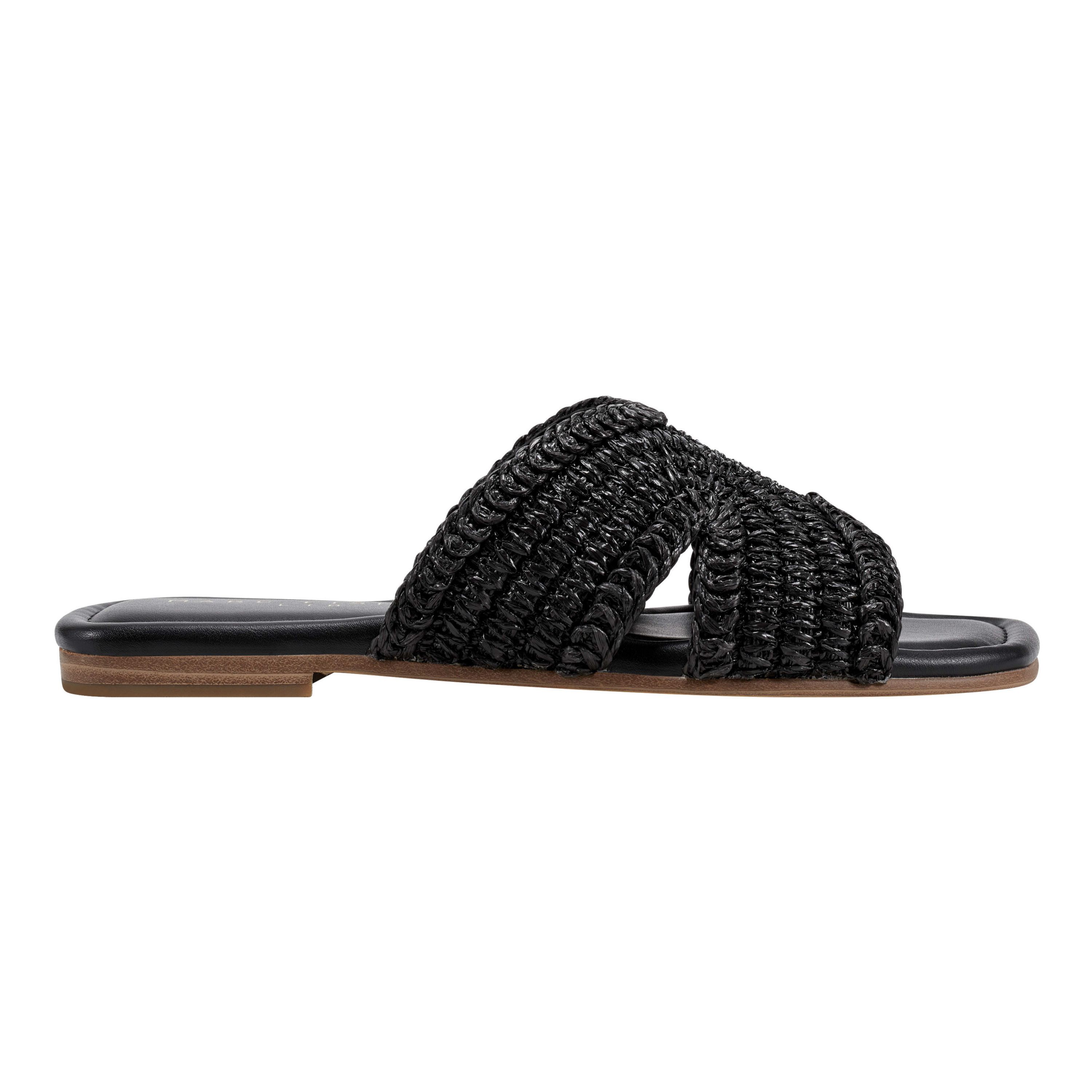 Narda Sqaure Toe Flat Sandals