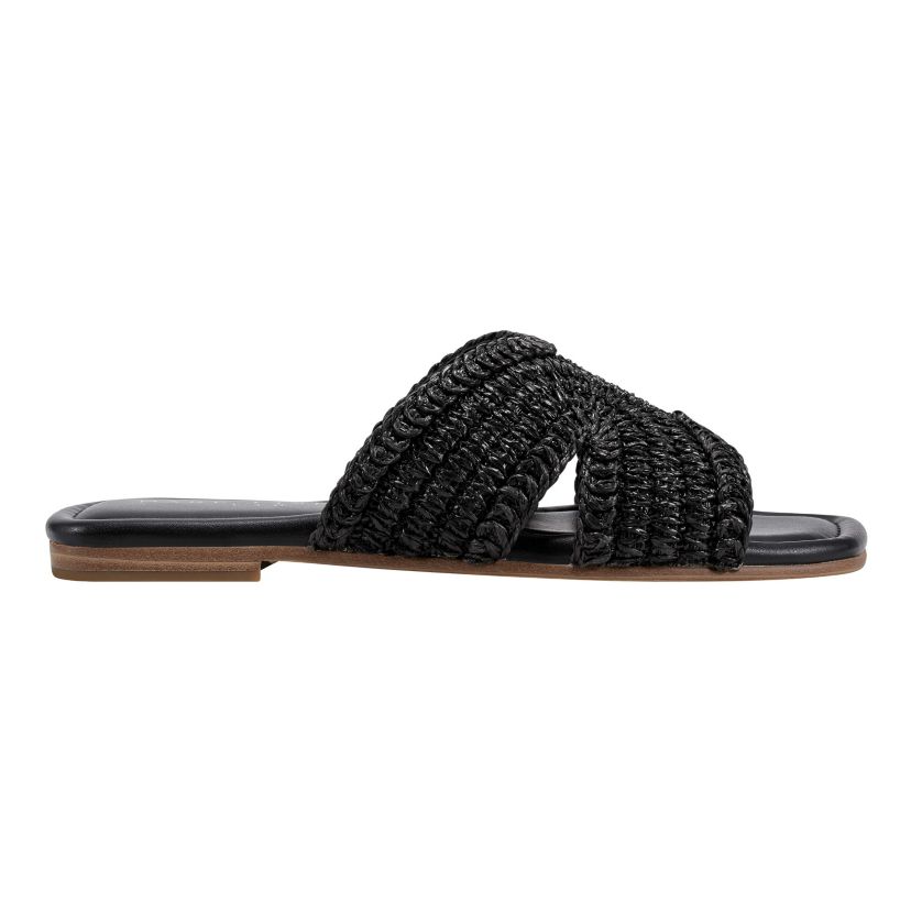 Narda Sqaure Toe Flat Sandals