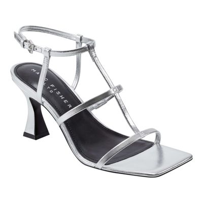 Black Pu Platform Strappy High Heels