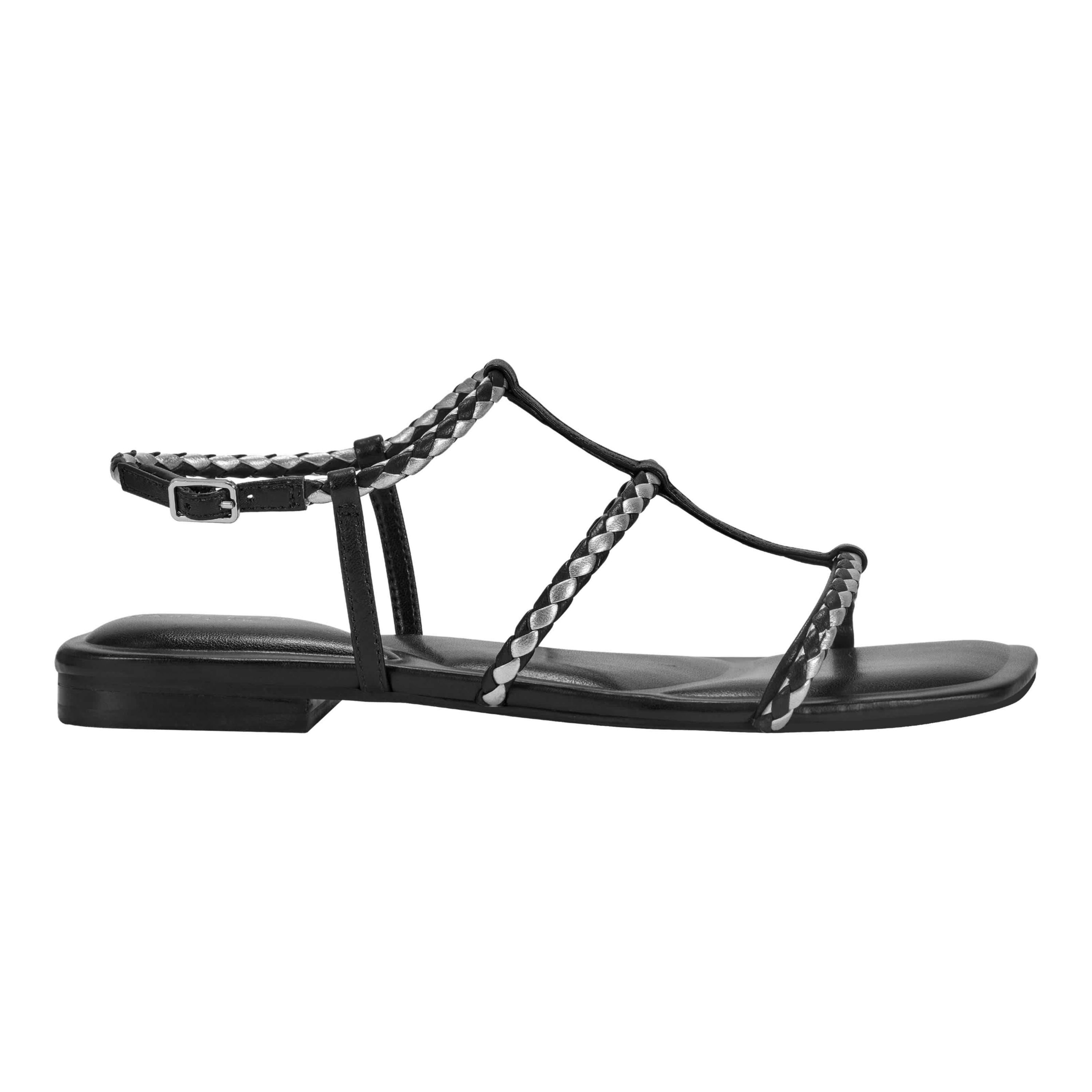Maze Square Toe Flat strappy Sandals