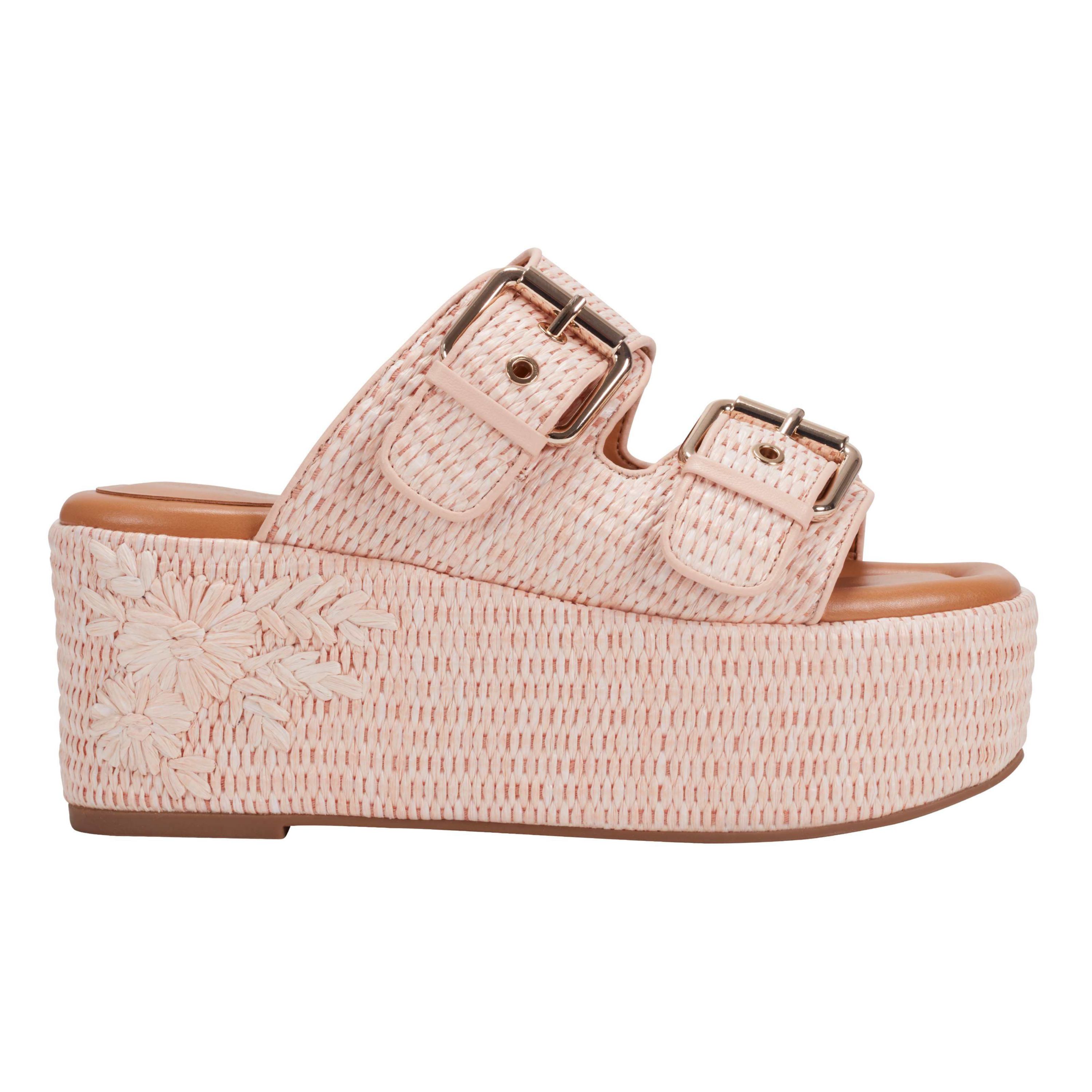 Poppy Slip-on Square Toe Wedge Sandals