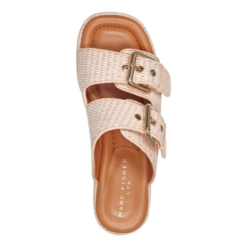 Poppy Slip-on Square Toe Wedge Sandals