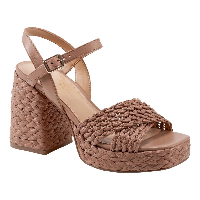 Juliey Block Heel Square Toe Dress Sandals