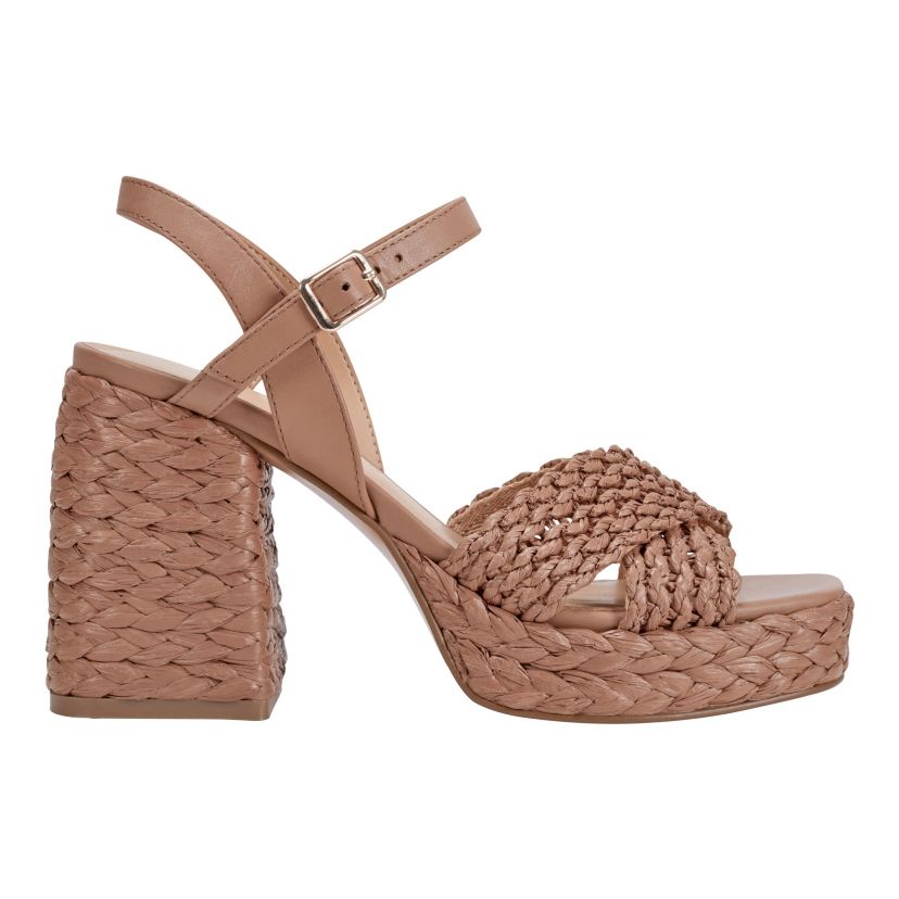 Juliey Block Heel Square Toe Dress Sandals