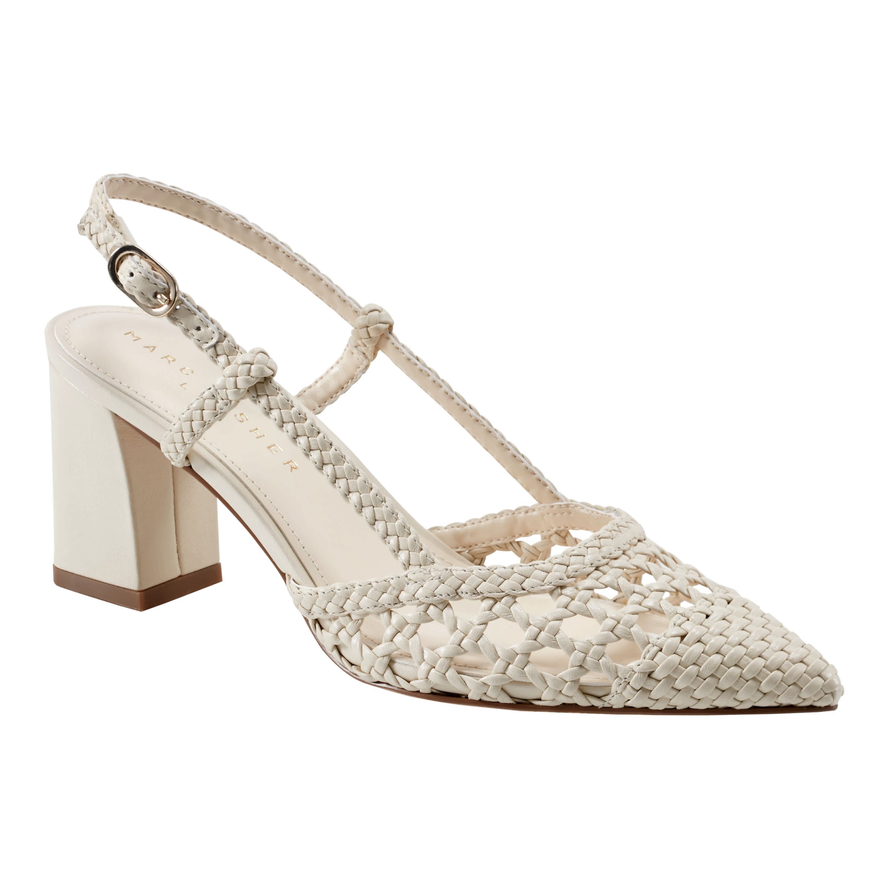 Zunnie Pointy Toe Dress Block Heel Pumps